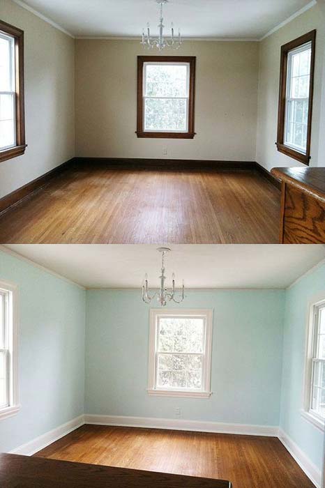 Before an after image of a room