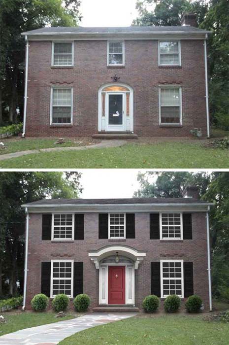 home exterior before and after remodel