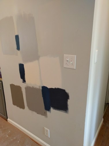 Color patches on wall