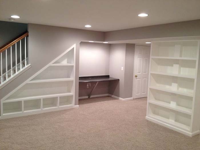 Newly painted basement