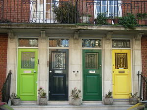 Colorful front door