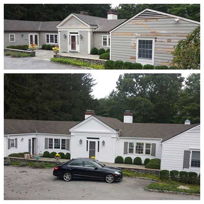 Before an after image of a house